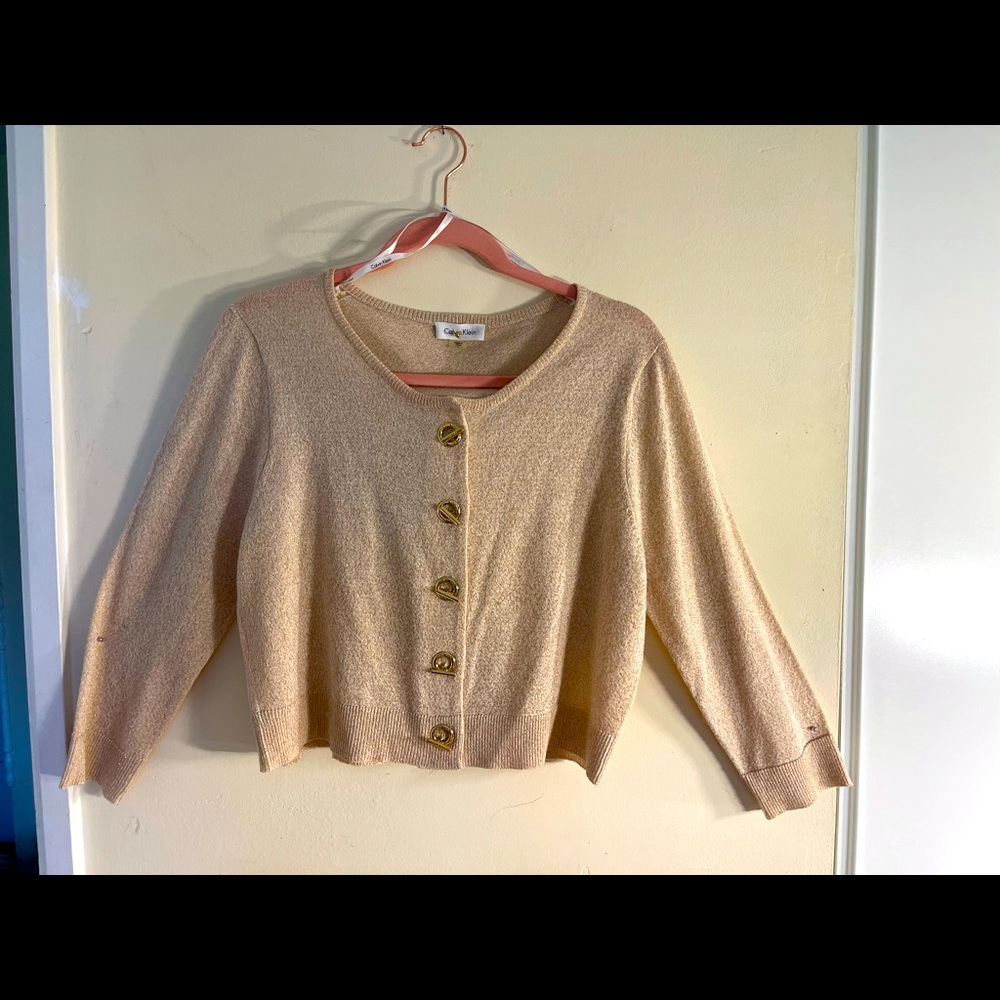Calvin Klein Cropped Cardigan SZ. L